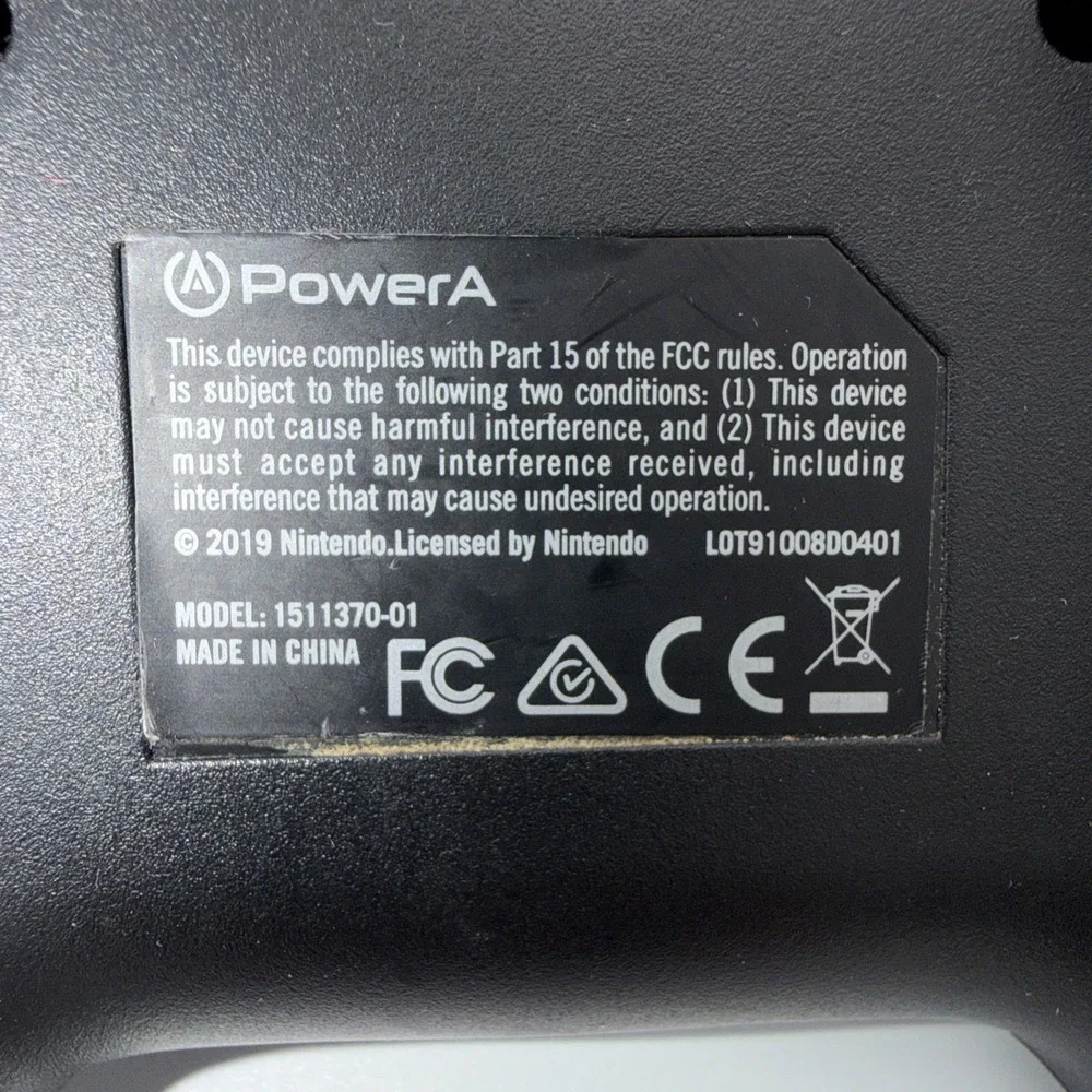 PowerA Wired Controller 1511370-01 Nintendo Switch Tested Works - Cord Not Inclu